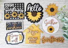 Load image into Gallery viewer, DIY Sunflower Sunshine Tiered Tray or Shelf Decor Kit