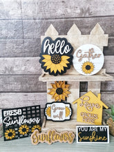 Load image into Gallery viewer, DIY Sunflower Sunshine Tiered Tray or Shelf Decor Kit