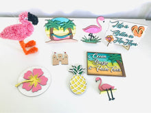 Load image into Gallery viewer, DIY Flamingo Tiered Tray or Shelf Decor Kit