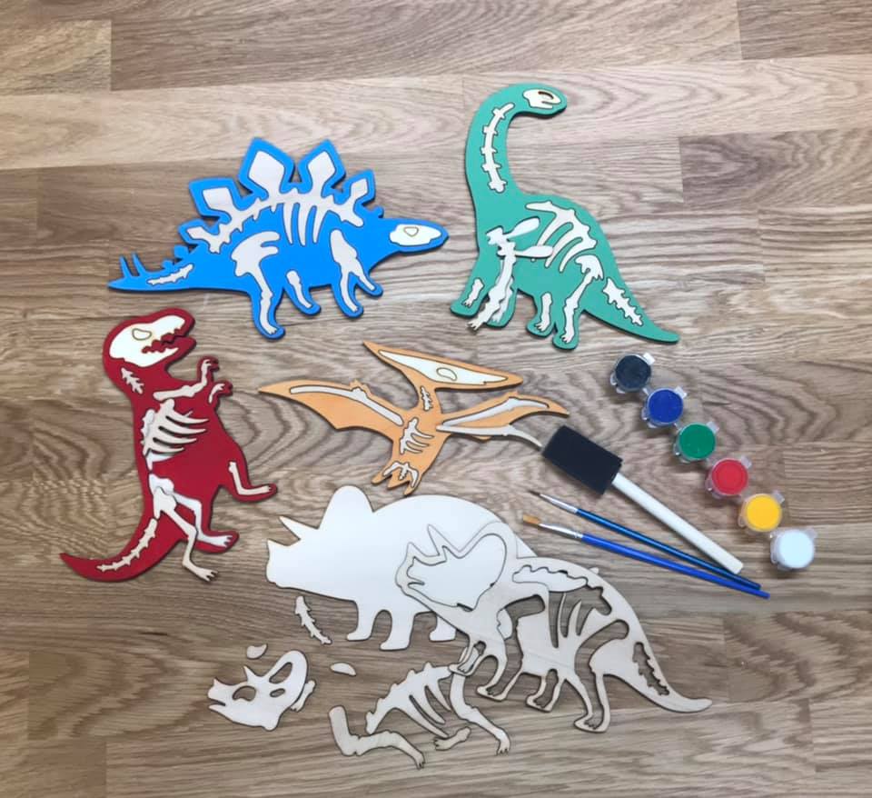 DIY Dinosaur Bone Puzzle