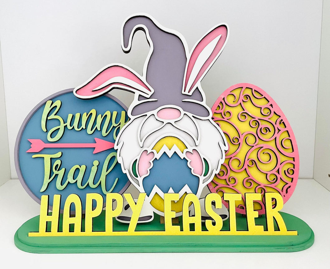 DIY Happy Easter Gnome Display