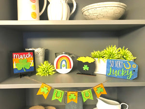 St Patrick's Day Shelf Décor Or Tiered Tray Décor