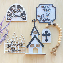 Load image into Gallery viewer, DIY Christian Easter shelf décor or tiered tray set